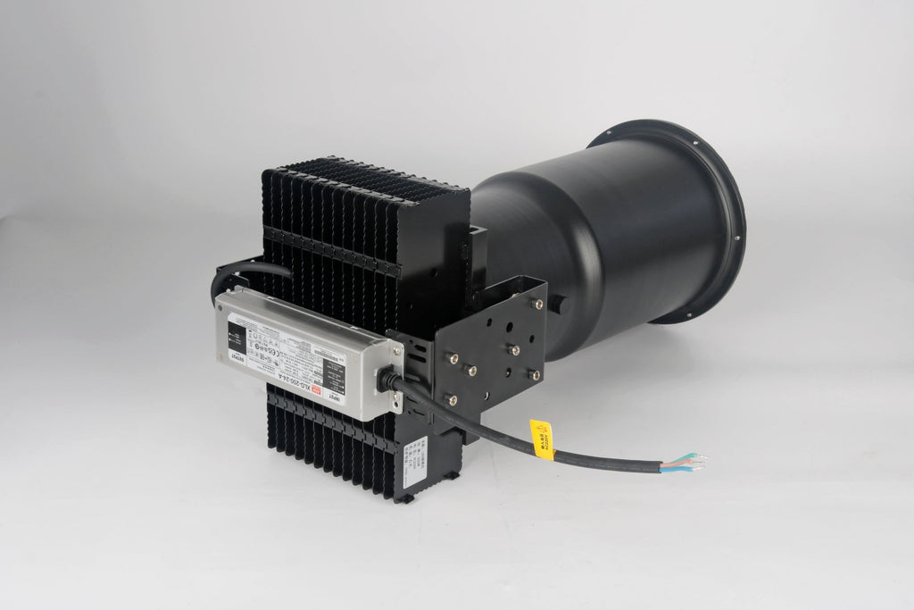 Outdoor Remote Control Rotating LED Searchlight | IP66 Aluminum Housing | 70W-600W Project Lighting - Guzhen LED Flood Light Factory
